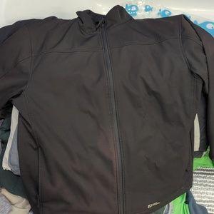 Red ledge hard shell jacket